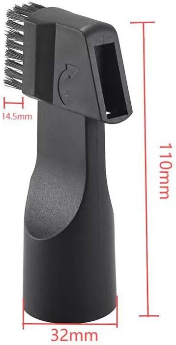 INF 32mm 2-in-1 Staubsaugerdüse - Schwarze Kombi-Flachdüse, kompatibel mit Electrolux, Midea, Philips