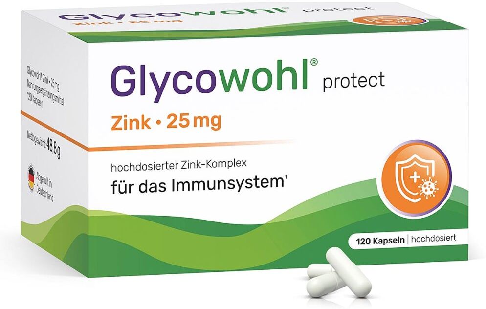 Glycowohl Zink-Komplex 25 mg hochdosierte Kapseln vegan