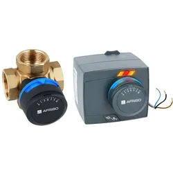 Afriso, Ventil, ProClick control kit: 4-way rotary mixing valve ARV 484 ProClick, with electric actuator ARM 343 Pro