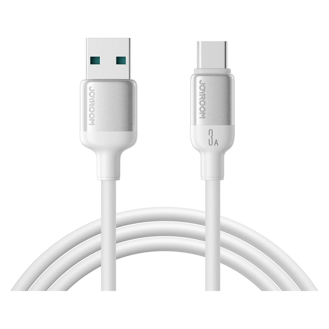 Joyroom S-A62 Lively Series 3A USB-A- auf USB-C-Kabel, 1,2 m, weiss (1.20 m, 18 W) (S-A62-White-A-C)