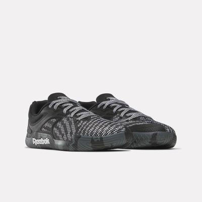 Trainingsschuh REEBOK "NANO ZERO", Herren, Gr. 43, schwarz, weiß, Synthetik, Textil, Schuhe, Zero Drop Sprengung für verbesserten Bodenkontakt