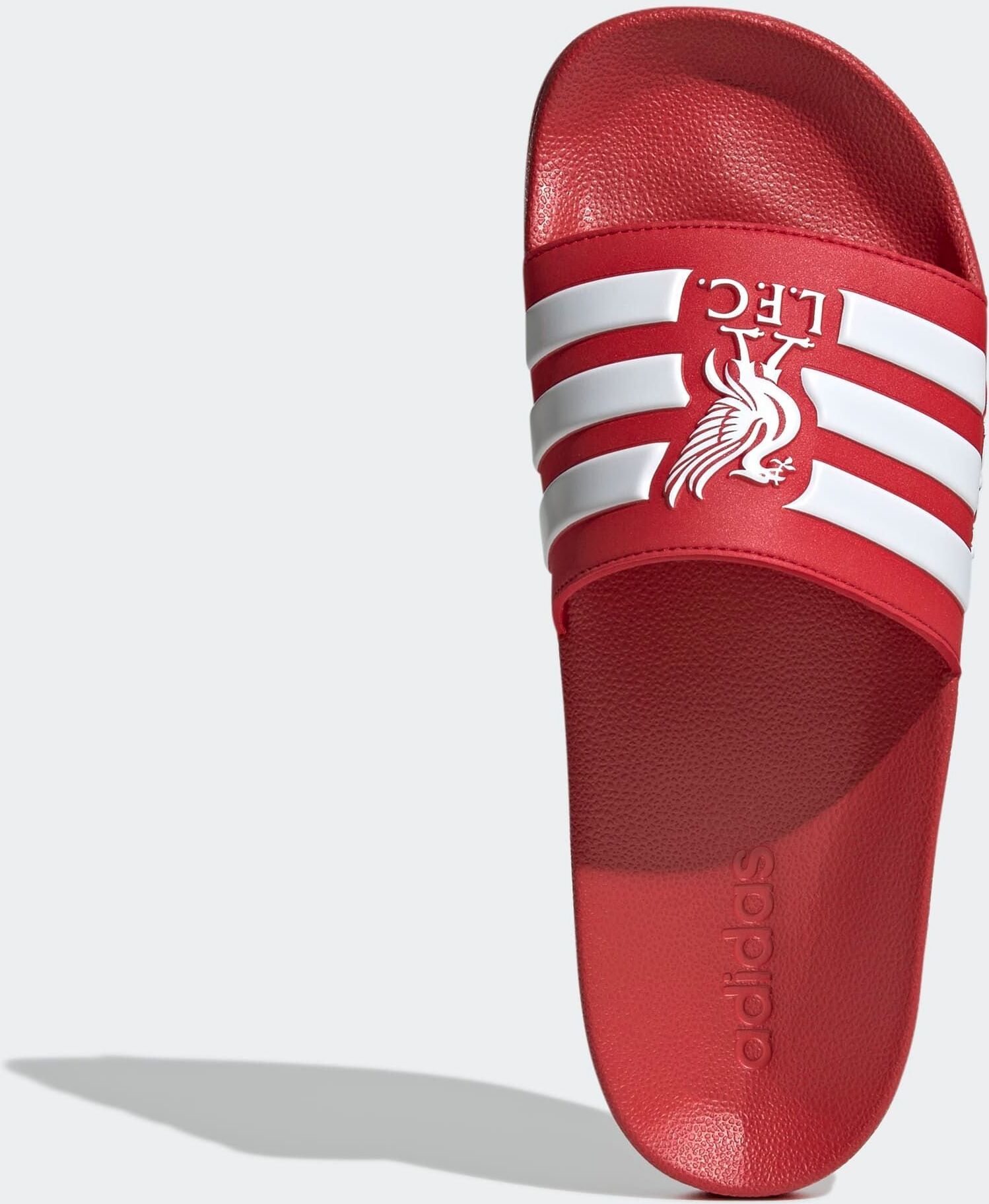 Badesandale ADIDAS SPORTSWEAR "ADILETTE SHOWER FC LIVERPOOL BADESCHLAPPEN", Damen, Gr. 44,5, weiss (supplier colour, ftwr weiß, supplier colour), Synthetik, Schuhe Badesandale, Badelatschen supplier colour, ftwr weiß, supplier colour 44,5