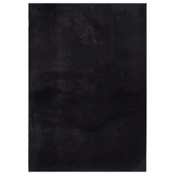 TEPPICHLÄUFER Antirutsch Uni ALDAN Polyester Schwarz 60 x 110 cm