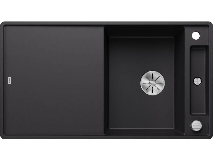 BLANCO SUBLINE 400-F flächenbündige Spüle / SILGRANIT / Cafe / Stopfen