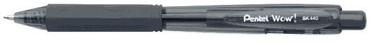 Pentel Kugelschreiber BK440 Schwarz, Schreibfarbe: schwarz BK440-A