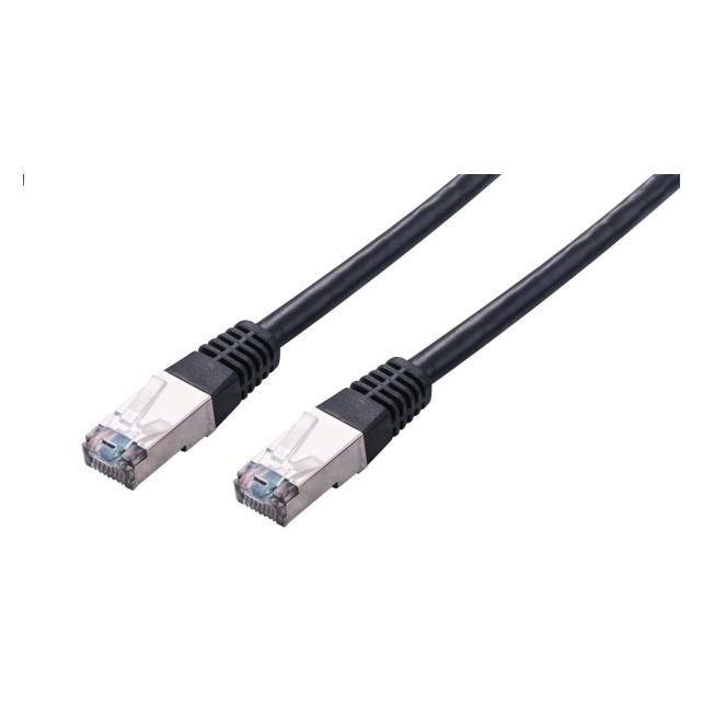C-Tech patchcord Cat5e cable, FTP, black, 0.5m (FTP, CAT5e, 0.50 m) (8954125014706)