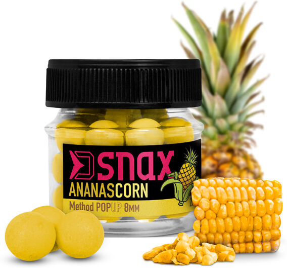Delphin Appât D SNAX POP 8mm/20g Maїs-ananas Gold, Black, Beige, Brown Maїs-ananas