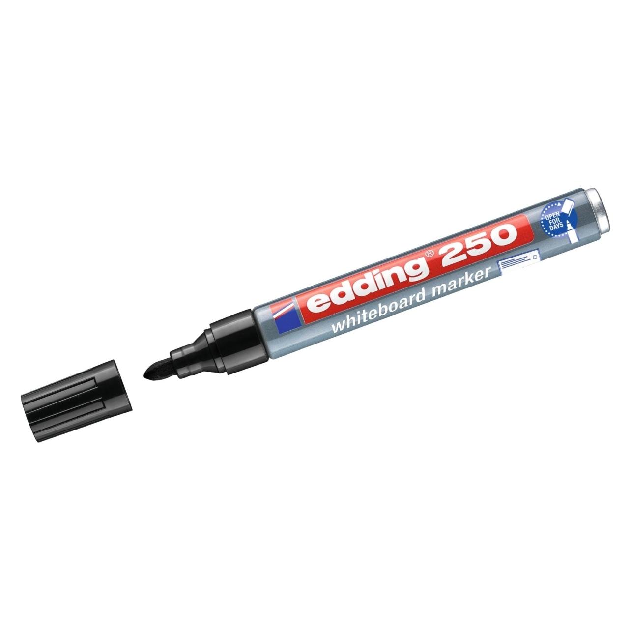 Edding Boardmarker 250, Rundspitze, Strichbreite 1,5 - 3 mm (10x) (4-250001)