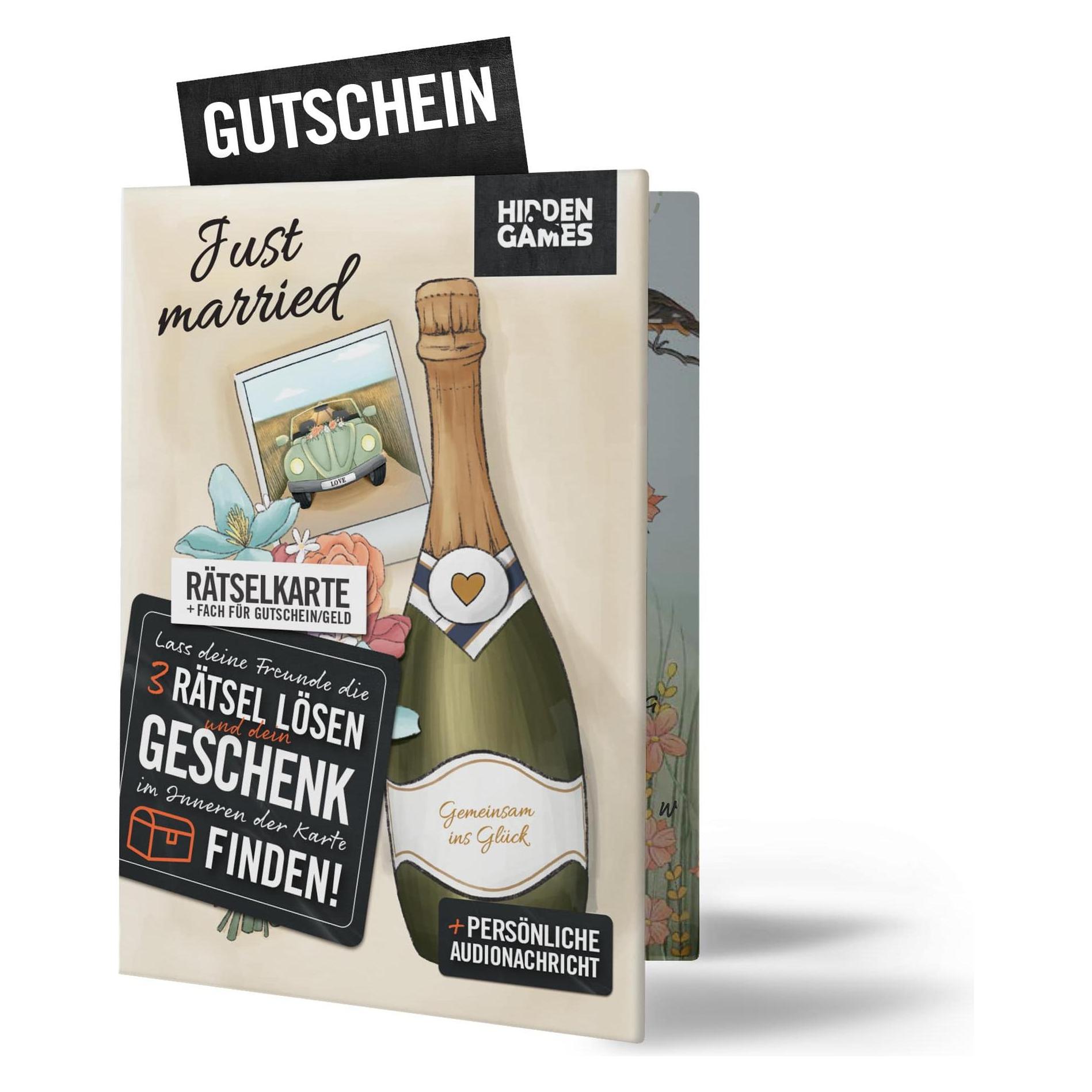 Hidden Games Just Married (Hochzeitskarte) - Rätselkarte (Dänisch, 1 Spieler) (386273)