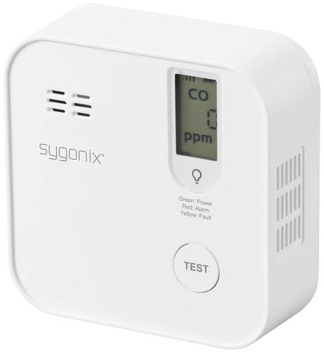 Sygonix Kohlenmonoxid-Melder Set inkl. 5 Jahres-Batterie, mit App-Steuerung batteriebetrieben detektiert Kohlenmonoxid