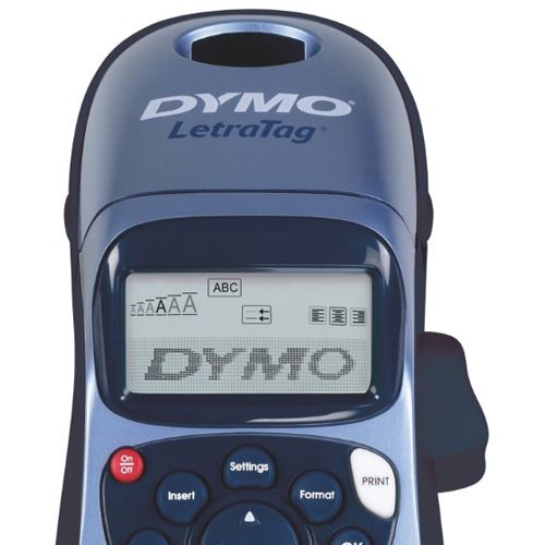 DYMO LetraTag LT-100H Handgerät silber, ABC-Tastatur Bulk