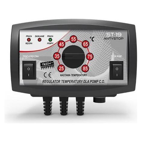 Tech Air ST-19 Regler für die Zentralheizungspumpe, Anti-Stopp, schwarz (ST19BK)