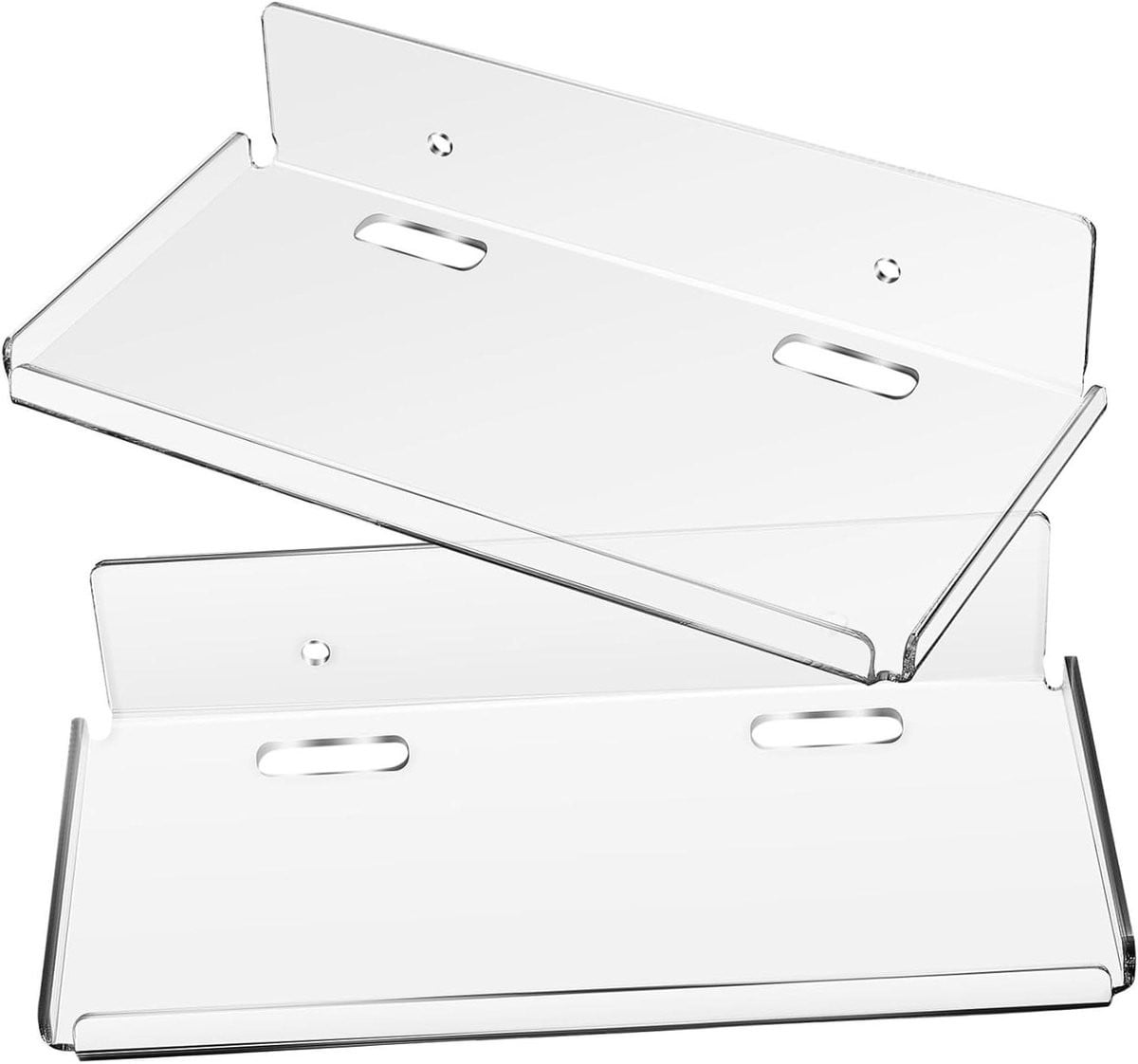 Transparante acryl zwevende wandplanken voor decoratie en opslag - Medium
