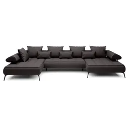 Wohnlandschaft Seledo Stoff Grau Charcoal
