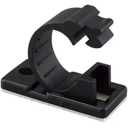 RS PRO, Kabelhalter, Kabelklemme Käfigklemme selbstklebend, Kabel-Ø 12mm Nylon Schwarz 16,5 mm x 34.8mm