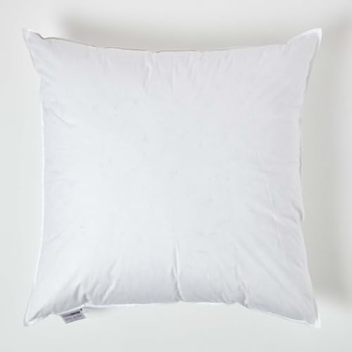 Homescapes Vierkant Kussenvulling met 100% Eendenveren, 65 x 65 cm