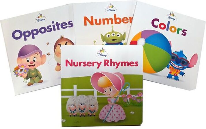Disney My Little Library 4 Books Collection Box Set – Nursery Rhymes, Opposites, Numbers & Colours