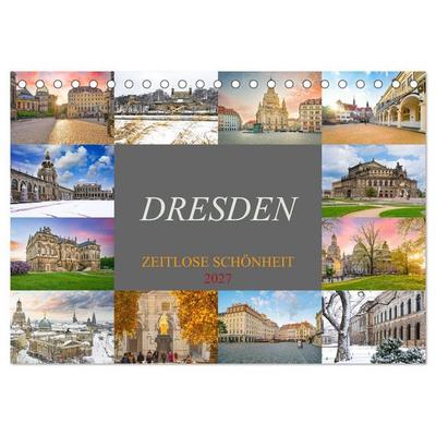 Dresden - zeitlose Schönheit (Tischkalender 2027 DIN A5 quer), CALVENDO Monatskalender