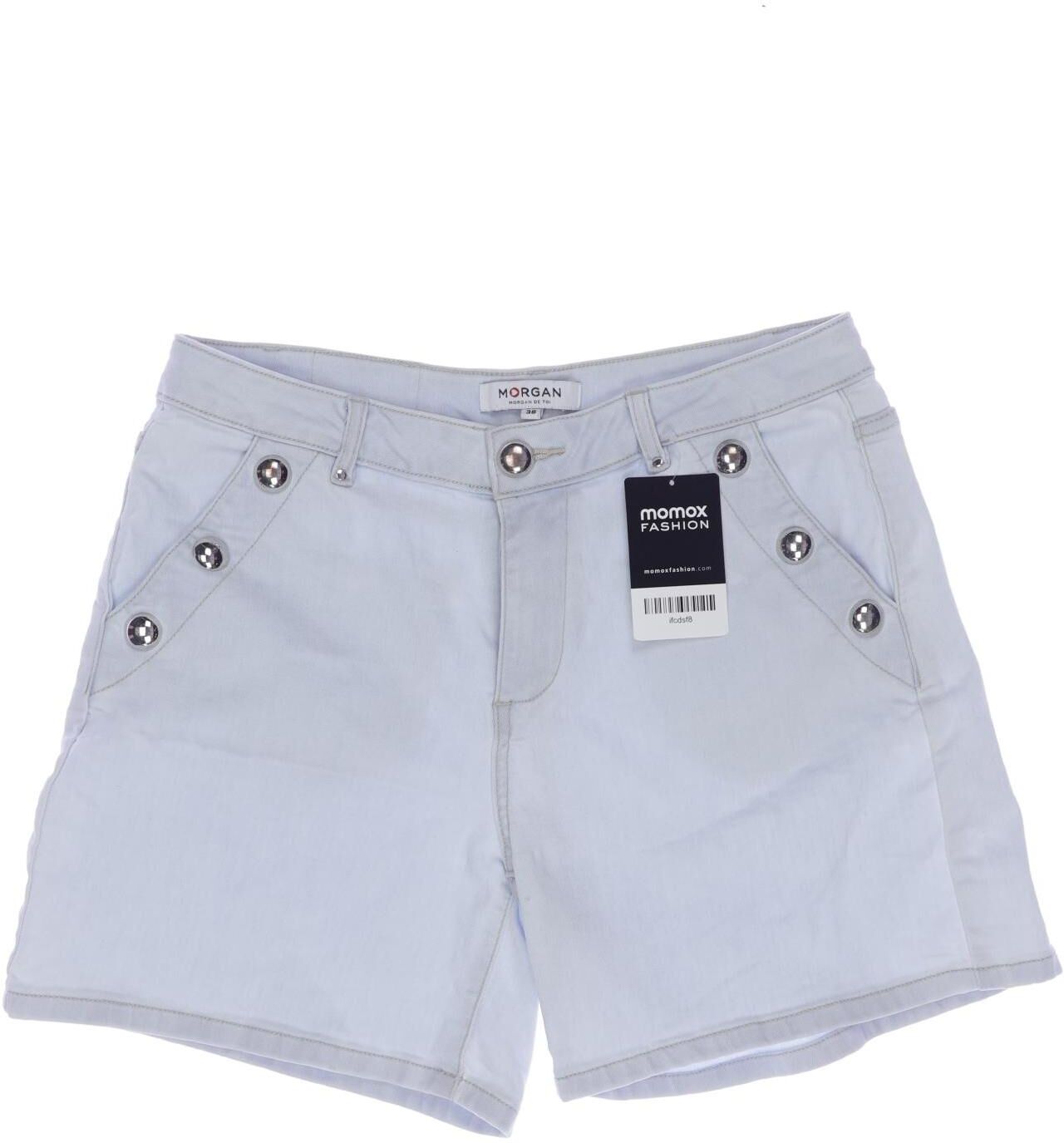 Morgan Damen Shorts, Hellblau, Gr. EU 38, Baumwolle / Elasthan / Synthetik - Second Hand