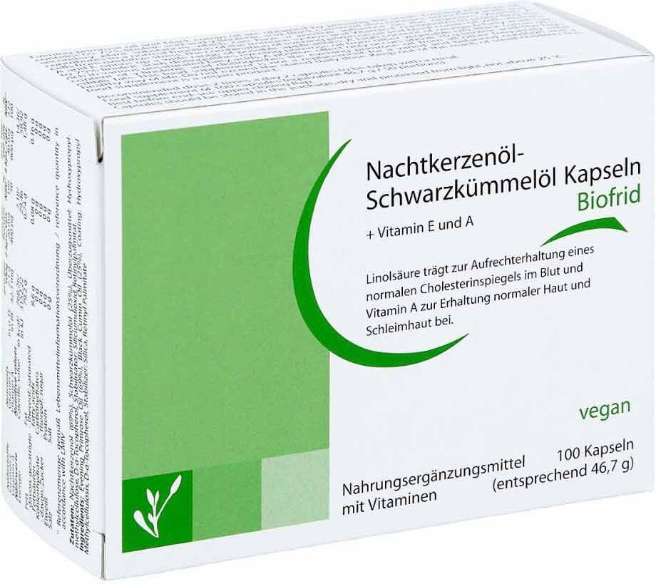 Nachtkerzenöl-Schwarzkümmelöl Kapseln Biofrid