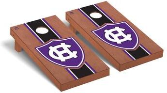 Skip's Garage Holy Cross Crusaders Rosewood Cornhole Board Set