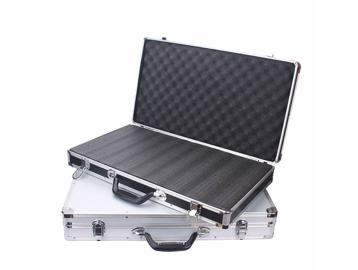Boîte à outils mallette d'équipement en aluminium boîte à outils portable pour mécanicien valise de grande capacité étui rigide 58x32x8.5cm boîte à outils rectangulaire