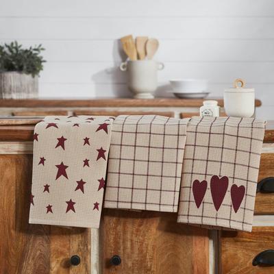 VHC Brands Connell Tea Towel Set of 3 19x28