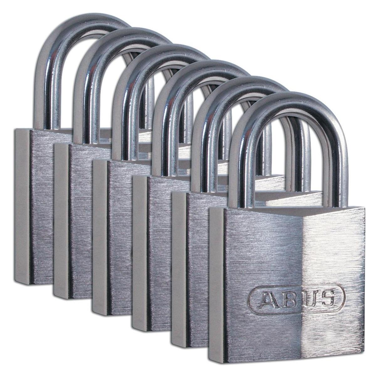 Brady Messingschloss mit Edelstahlbügel, verchromt, Bügelhöhe 23,5 mm, Bügelstärke 6,5 mm (Keyed D (805828)