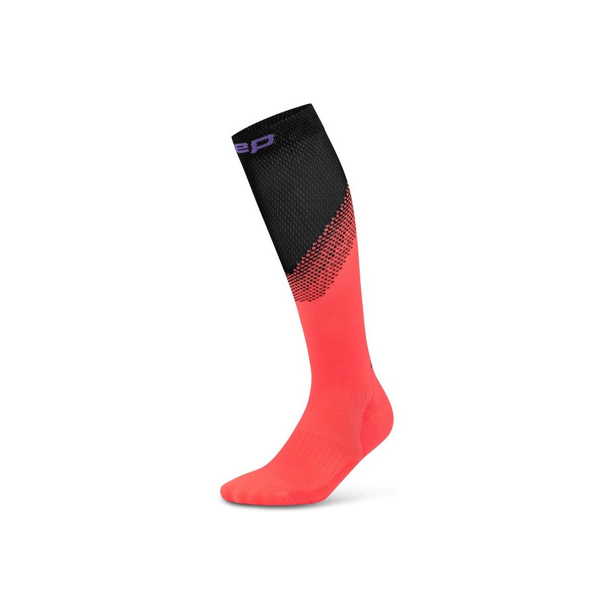 CEP Run edt. Split Socks, Tall, Men neon coral/black (A26) III WPF01K2