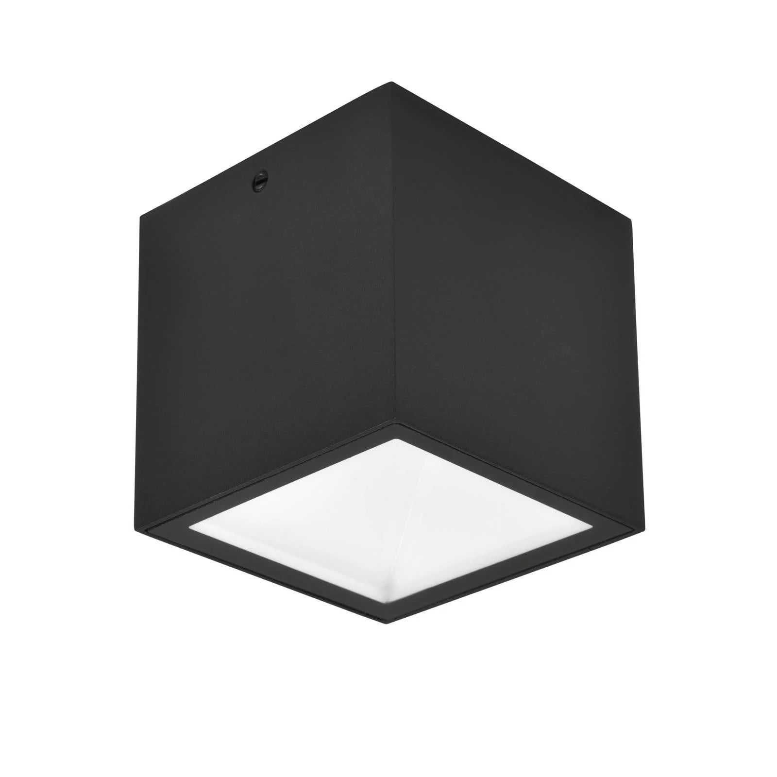 LUTEC GEMINI LED buiten plafondlamp, zwart, aluminium, IP65, modern