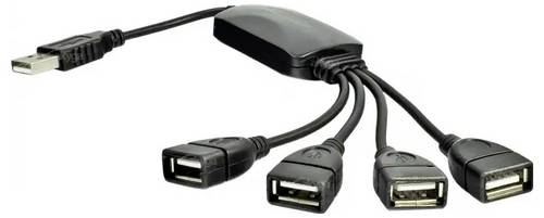 Akyga AK-AD-13 USB-Hub 4 Port USB-A USB 2.0 480MBit/s Schwarz AK-AD-13