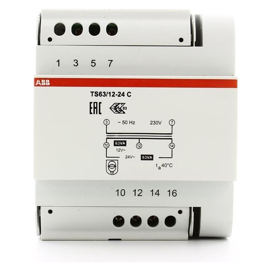 ABB TS 63/12-24 C Sicherheitstransformator 63VA (2CSM631043R0811)