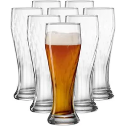 WEIZENBIERGLÄSER Noa transparent 0,5 Liter 8er Set