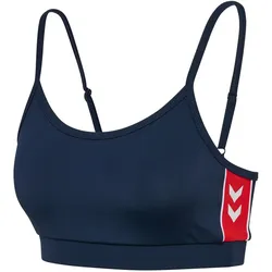 hummel hmlPULSE Piping Light Support Sport-BH Damen 7790 - dress blues/mars red M