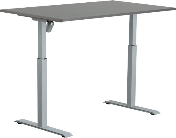 Sun-Flex I Hæve-Sænkebord, 140x80, Grå/grå