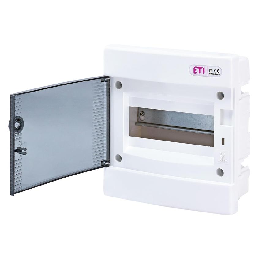 Eti Polam Unterputz-Schaltanlage ECM8PT 8M IP40 transparente Tür 001101010 (001101010)