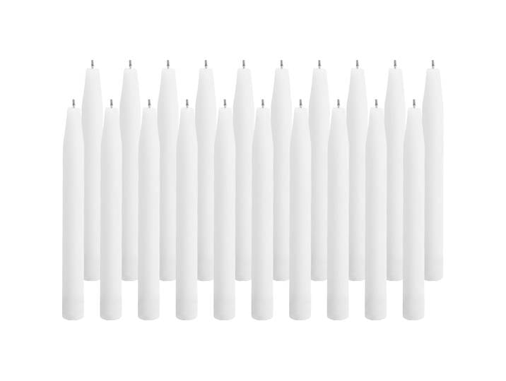 20er-Set Spitzkerzen, weiss