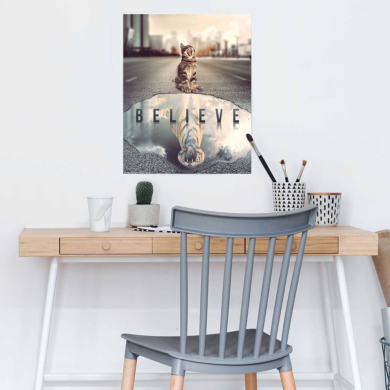 home24 Poster Set Your Mind abstracte fotografie, meerdere kleuren, papier, 40 x 50 cm