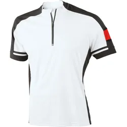 James & Nicholson Herren Rad Shirt mit 1/2 Zip T-Shirt JN452