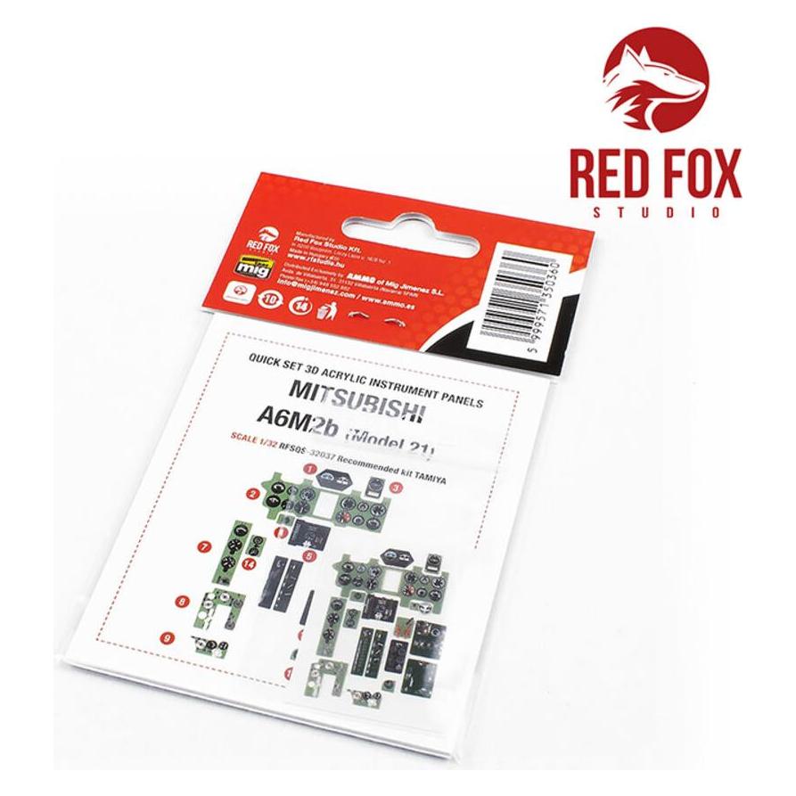 Red Fox 1/32 Mitsubishi A6M2b Zero Fighter (Model 21) (for Tamiya kit) (RFSQS-32037)