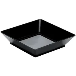 MONOUSO - Mehrweg Teller aus PS "Small" Schwarz 45ml 6,5x6,5cm (25 Stück)