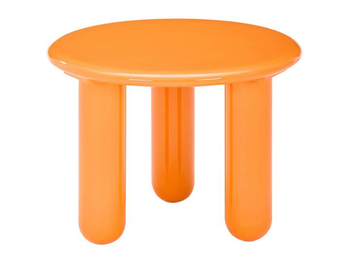 Novel Beistelltisch, Orange, rund, zylindrisch, 60x45x60 cm, einfacher Aufbau, Wohnzimmer, Wohnzimmertische, Beistelltische