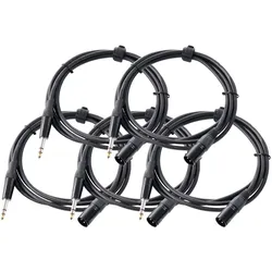 Pronomic Stage JXM-2.5 Stereoklinke/XLR 2,5m 5x Set