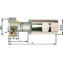 T-Nutenfräser mit Innenkühlung ø32mm Z 2