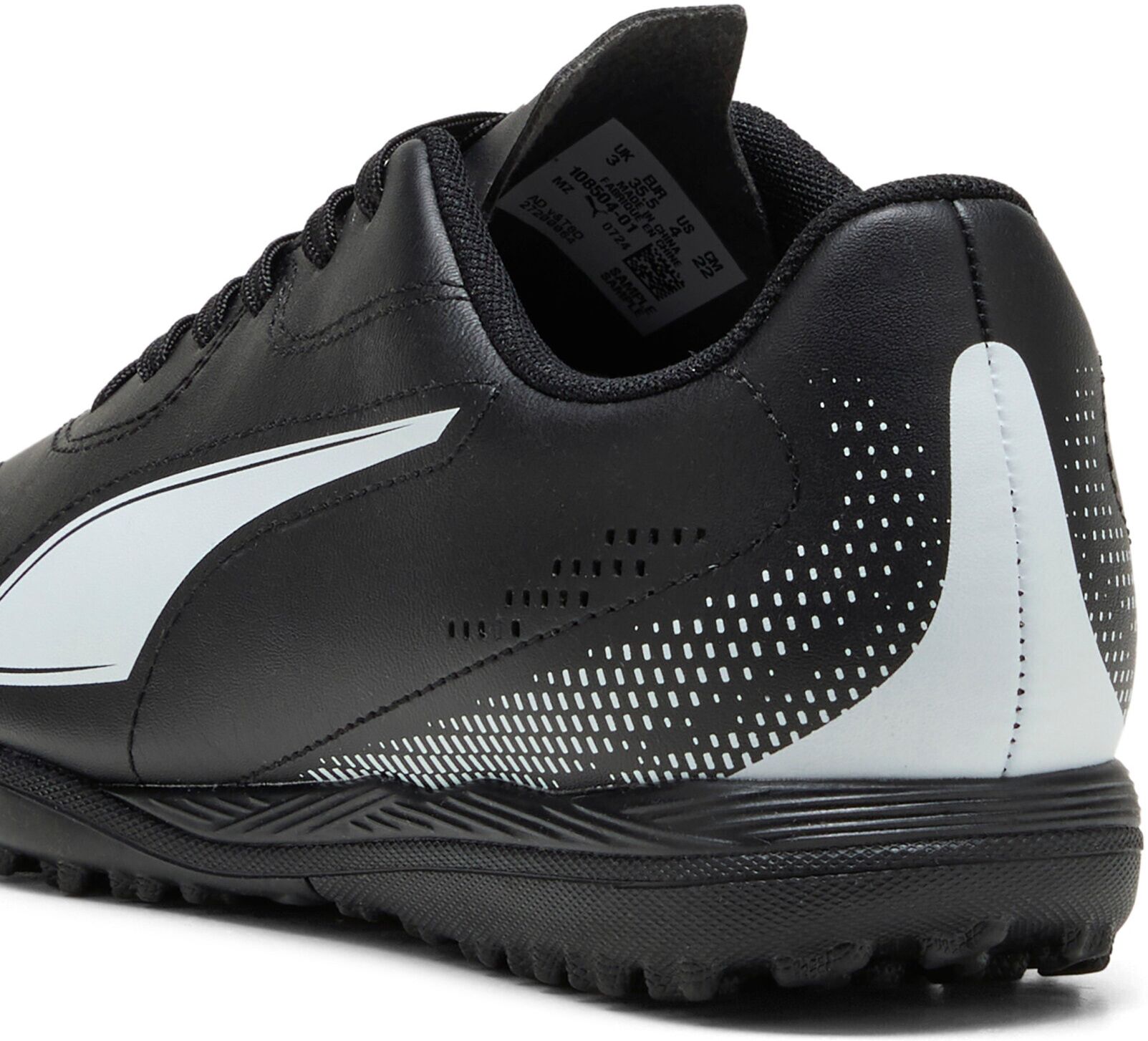 Fußballschuh PUMA "VITORIA II TT JR", Damen, Gr. 35,5, weiß (puma schwarz, puma weiß), Synthetik, Schuhe Fußballschuh, für synthetische Hartplätze