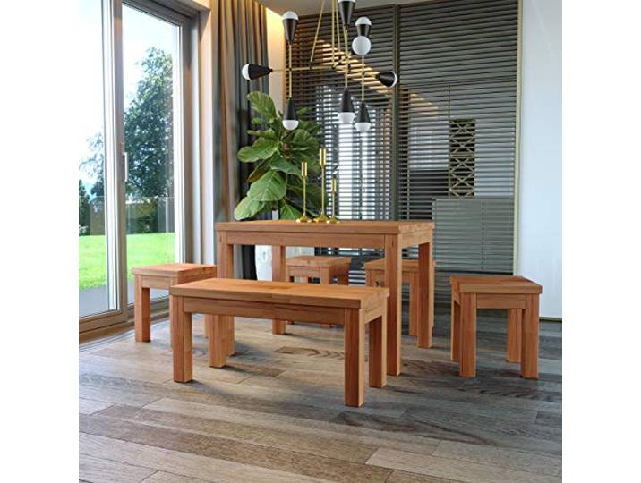 Krok Wood Esstisch Milano aus Massivholz in Buche (160x100x77 cm)
