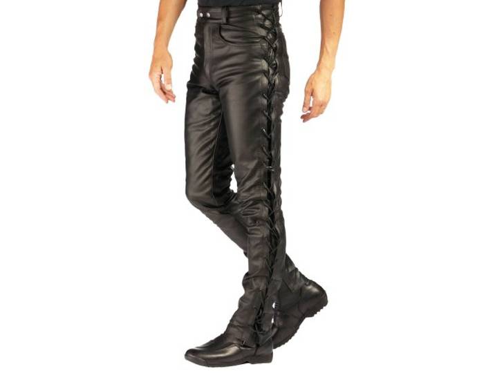 Roleff Unisex motorcykel Lederjeans, Schwarz, 60 EU