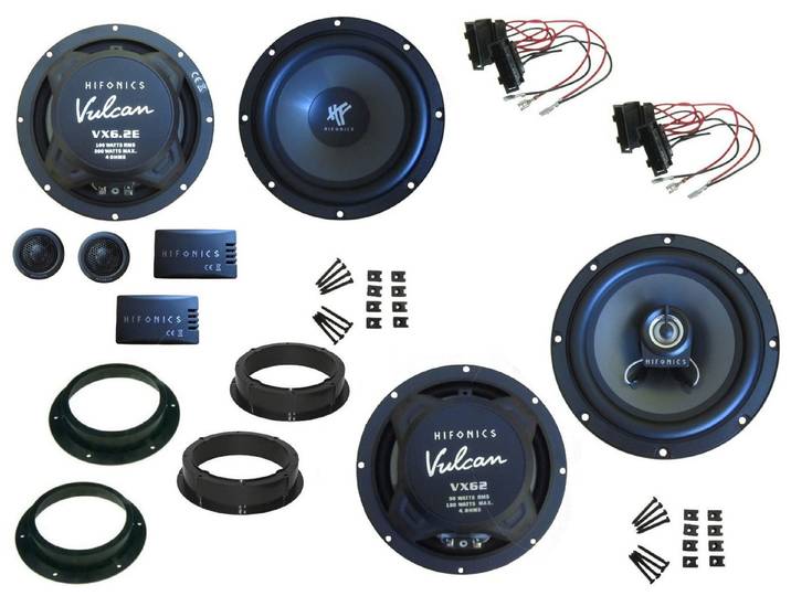 DSX Hifonics Lautsprecher Set für VW Sharan 7N Tür vorne hinten 390 W Auto-Lautsprecher (190 W)