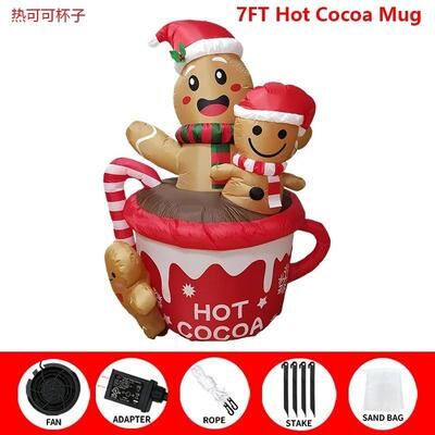 Uplift Picks LED Christmas Inflatable Decoration Light Up Holiday Lawn Figure b us