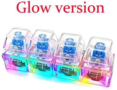 Modern Mode Marketplace LED Keyboard Fidget Toy Stress Relief Keychain transparent